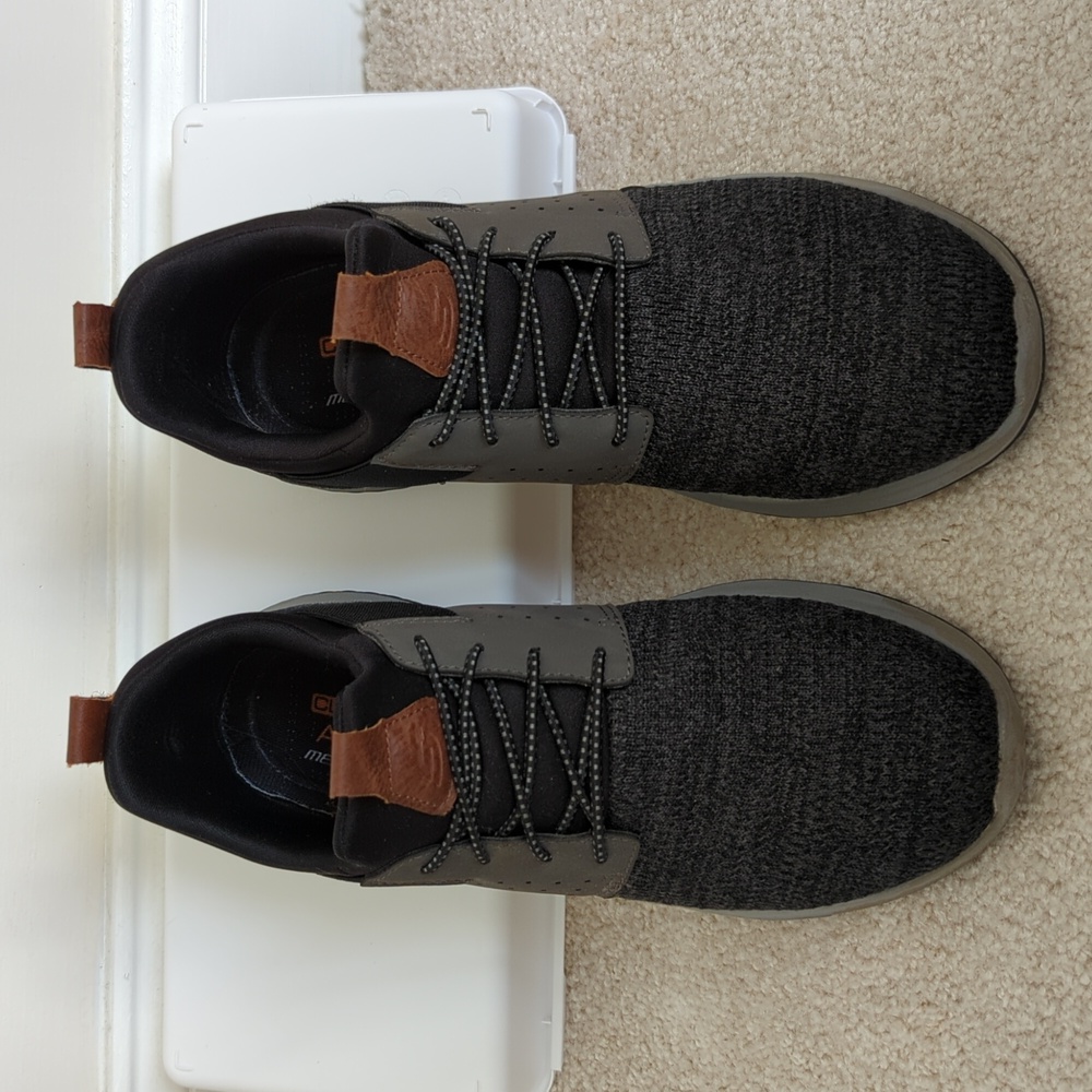 Skechers Men's Relaxed Fit: Braver (Black-Grey) 9.5 US